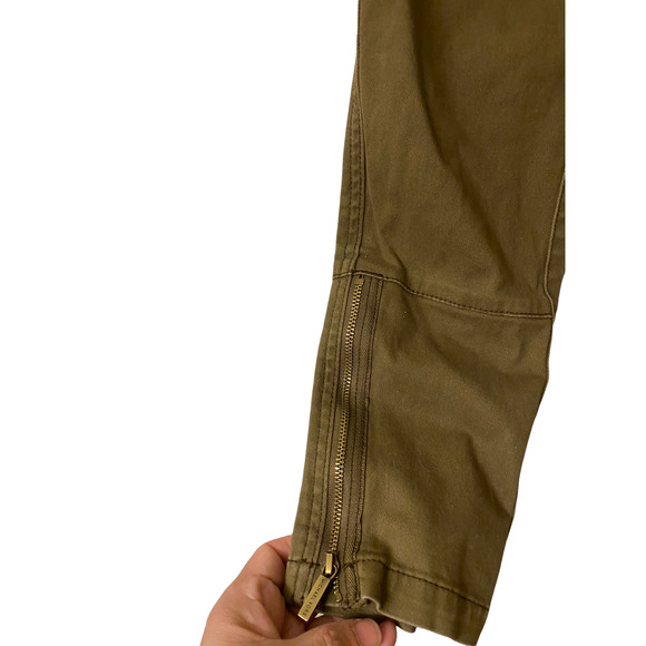 Michael Kors Womens Jeans Skinny Stretch Pants Green Sage Ankle Zip4 - Picture 4 of 7